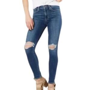 LEVI'S 721 Jeans 29 High Rise Skinny Distressed Medium Wash Ankle EUC